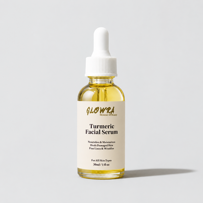 Glowra Turmeric Facial Serum 30ml brightening face serum bottle